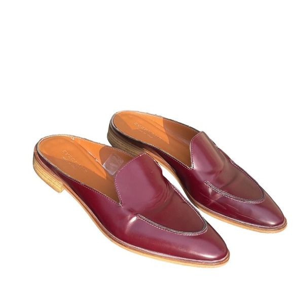 EVERLANE The Modern Penny Loafer Mule Slip-On in Burgundy - Picture 1 of 16